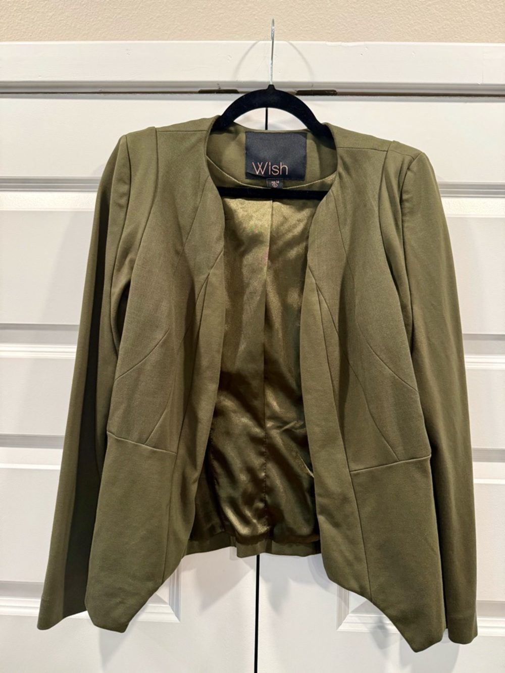 Wish Pursue Blazer Jacket in Olive Green